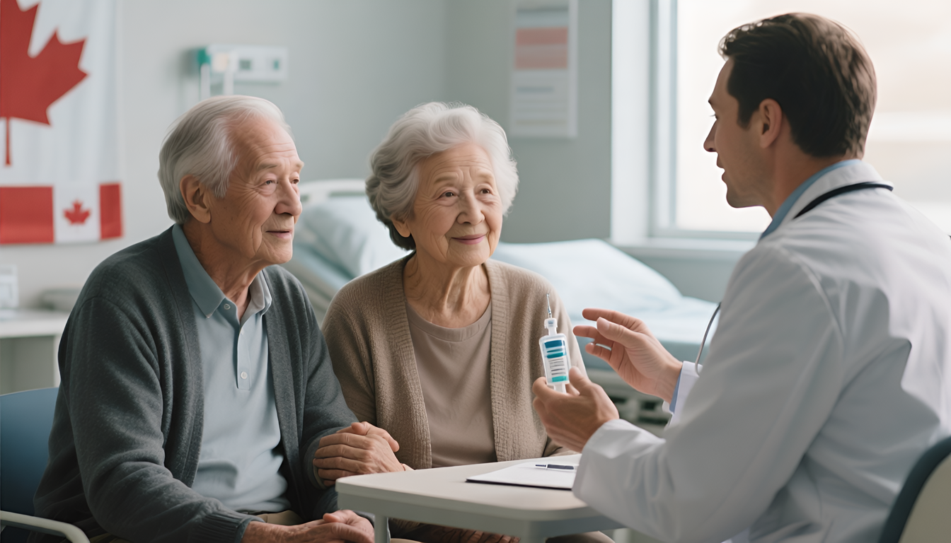 Senior patient receiving preventive healthcare advice